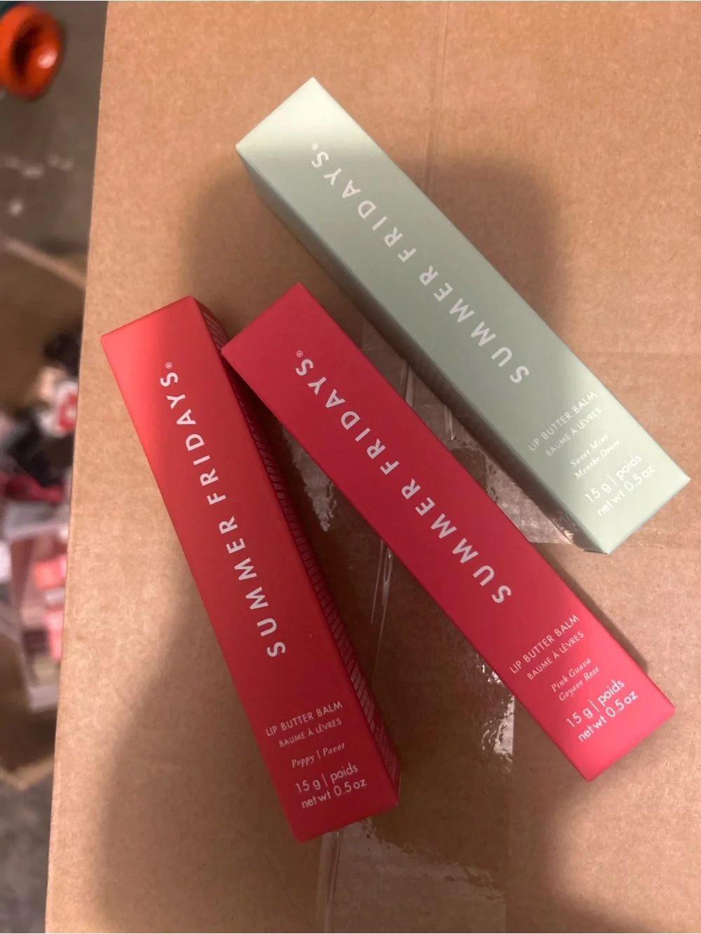 Summer Fridays Lip Butter Balm Trio — Pink & Mint Green Packaging